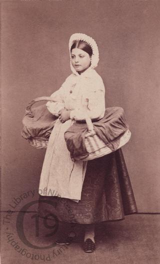 Belgian girl with baskets