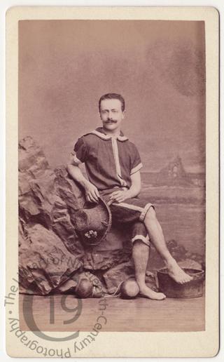 Young man in bathing suit