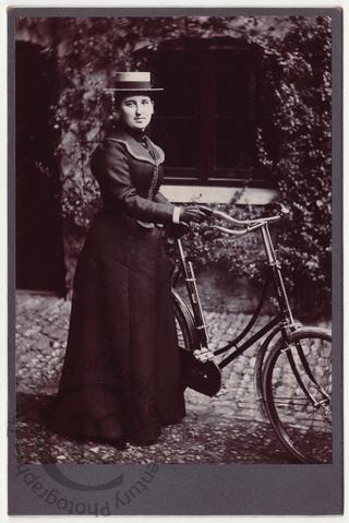 Woman with bicycle