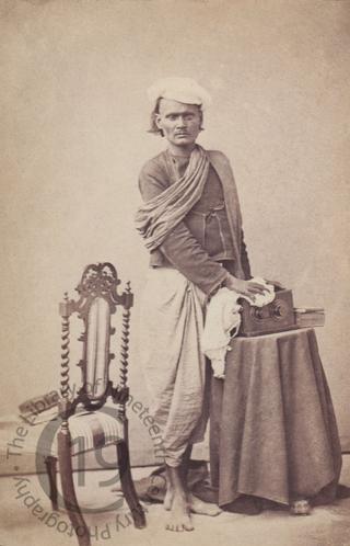 Man with stereoscopic camera