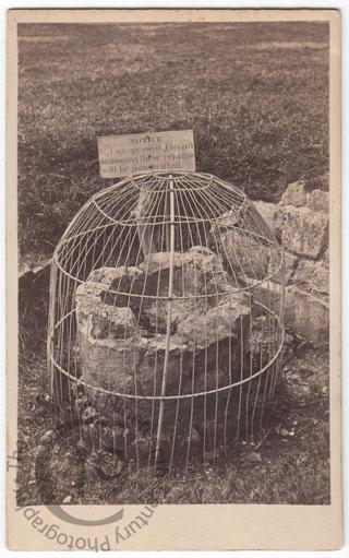 Font at Pevensey Castle