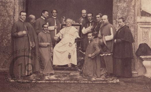 Pope Pius IX with attendants