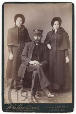 Three soldiers in the Salvation Army