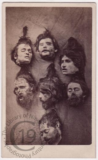 Severed heads of Greek brigands