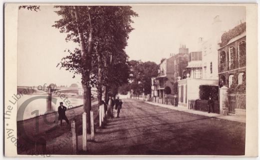 Houses along the Thames at Barnes