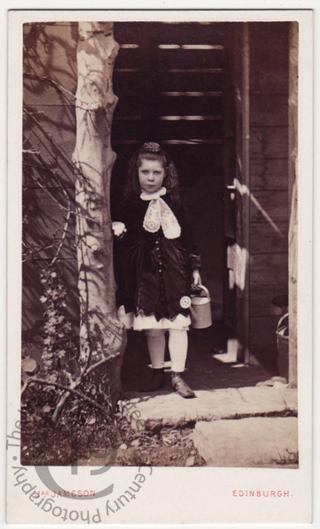 Girl with watering can