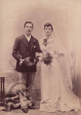 A bride and groom