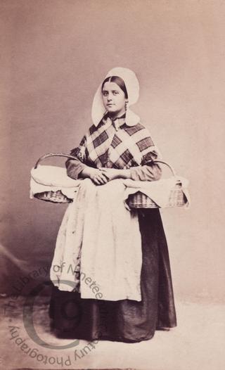 Belgian girl with baskets