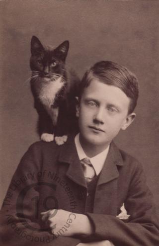 Boy with cat