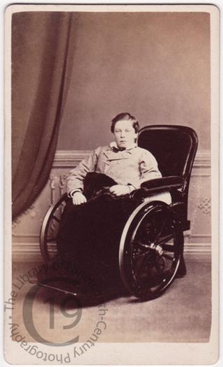 Boy in wheelchair