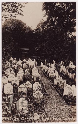 Pet cemetery in Hyde Park, London